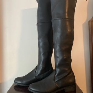 Black over the knee boot